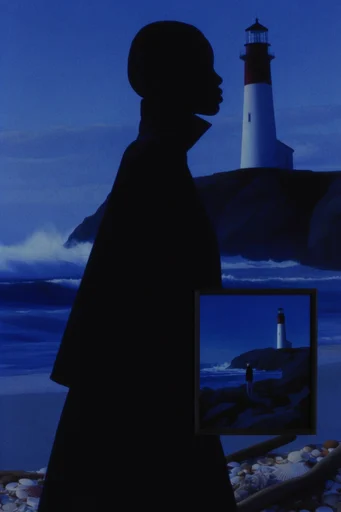 Nocturnal Liquid Silhouette style reference image — ethereal glowing aura