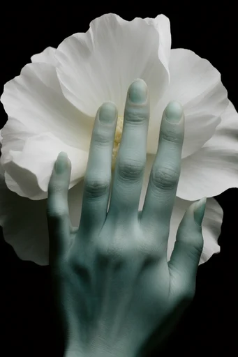 Monochromatic Botanical Chiaroscuro style reference image — macro botanical detail