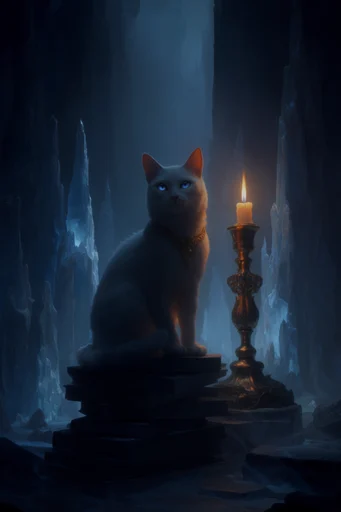 Ethereal Frost Mythos style reference image — solitary explorer