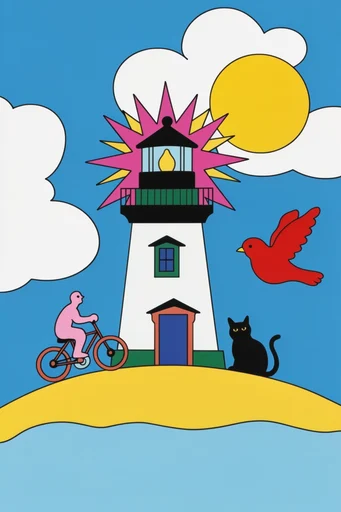 Graphic Pop Surrealism style reference image — graphic novel aesthetic