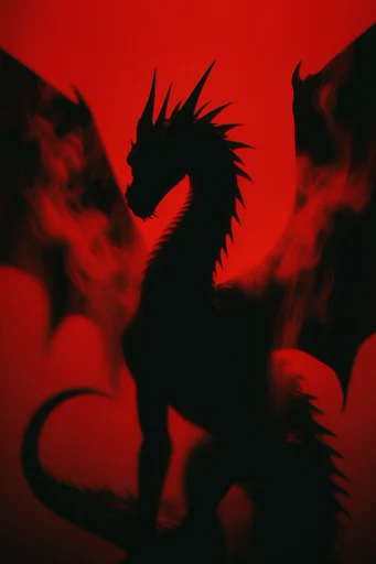 Cinematic Crimson Noir style reference image — saturated red gel lighting
