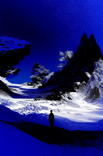 Cobalt Digital Noir style reference image — cobalt blue and black