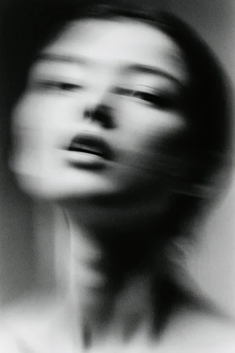 Spectral Monochrome Noir style reference image — spectral double exposure