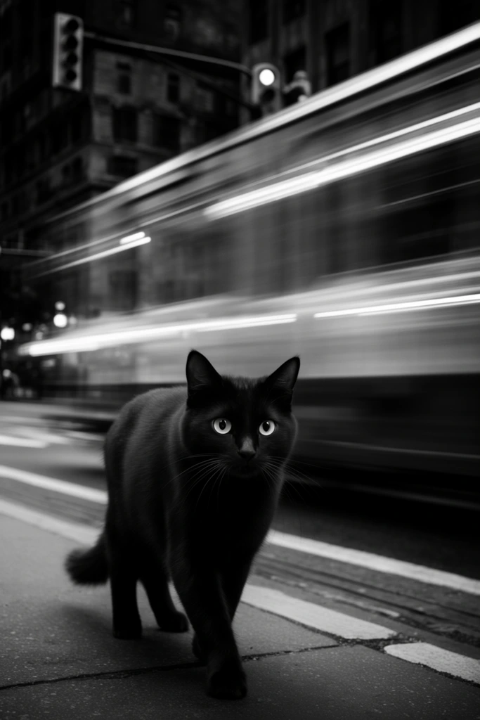 Kinetic Nocturnal Transit style AI image example 3