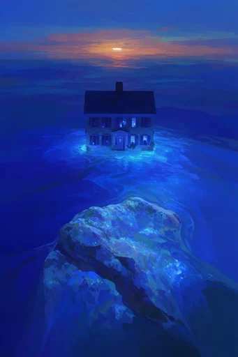 Luminous Oceanic Dreamscape style reference image — painterly digital brushstrokes