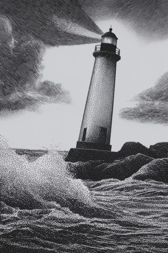 Graphic Monochromatic Printwork style reference image — high-contrast engraving