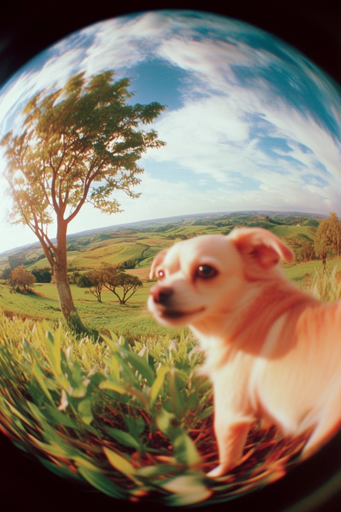 Dynamic Fisheye Nostalgia style AI image example 2
