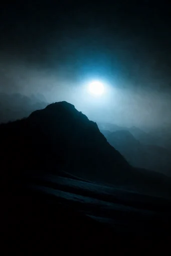Cinematic Cyan Noir style reference image — liminal space