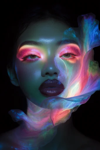 Neon Abyssal Organics style reference image — translucent marine life