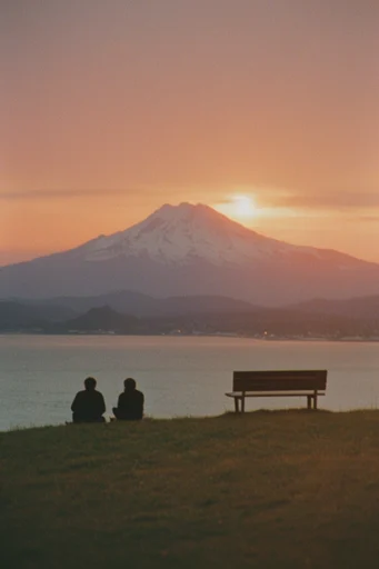 Nostalgic Twilight Haze style reference image — 35mm film grain