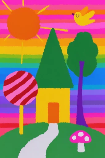 Neon Whimsical Pop style AI image example 4