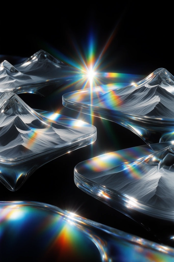 Prismatic Crystalline Refraction style AI image example 2