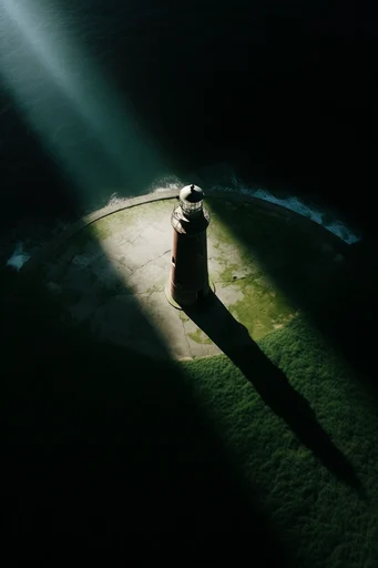 Cinematic Chiaroscuro Minimalism style reference image — shaft of light