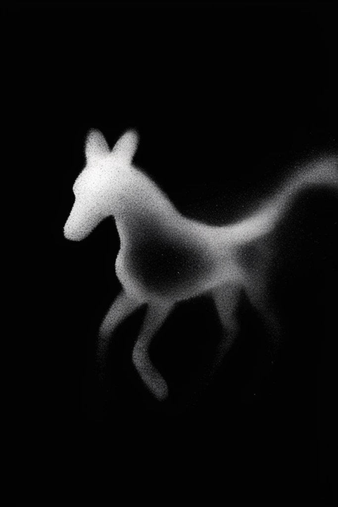 Velvety Monochrome Grain style AI image example 3