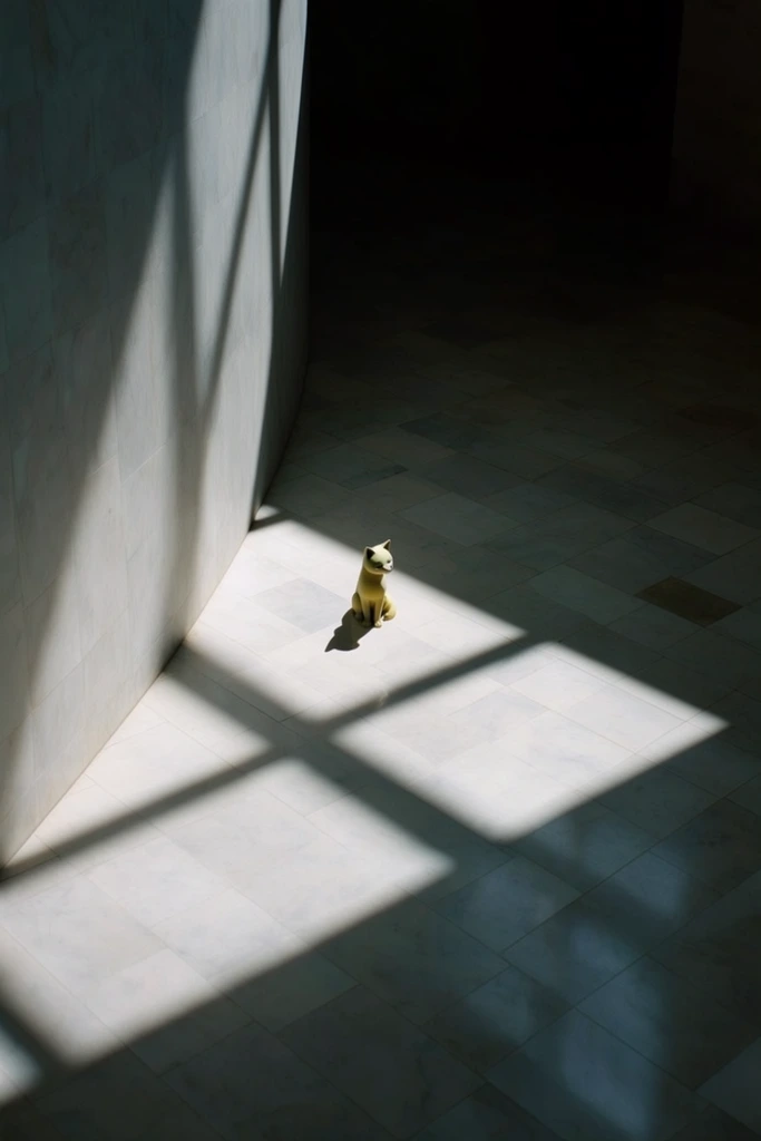 Minimalist Brutalist Chiaroscuro style AI image example 3