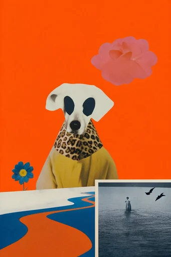 Surrealist Retro Collage style reference image — dadaist composition