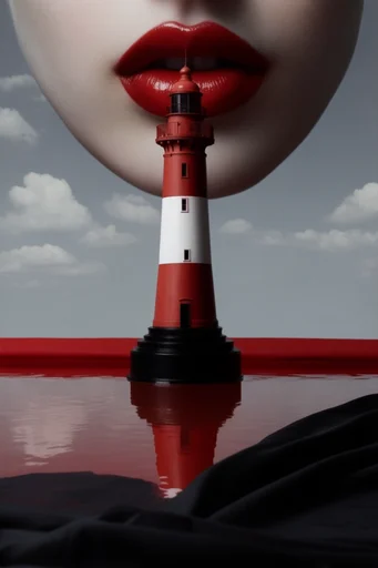 Avant-Garde Crimson Noir style reference image — glossy latex and matte textures