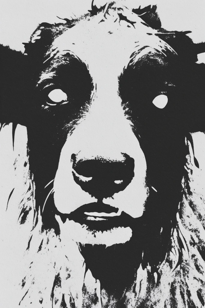 Gritty Monochromatic Noir style AI image example 3