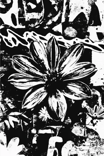 Raw Monochromatic Noir style reference image — analog photocopy aesthetic