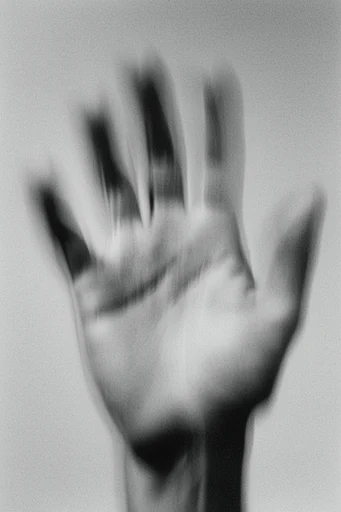 Kinetic Spectral Monochrome style reference image — ghostly motion blur