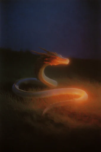 Ethereal Nocturnal Motion style reference image — glowing amber light