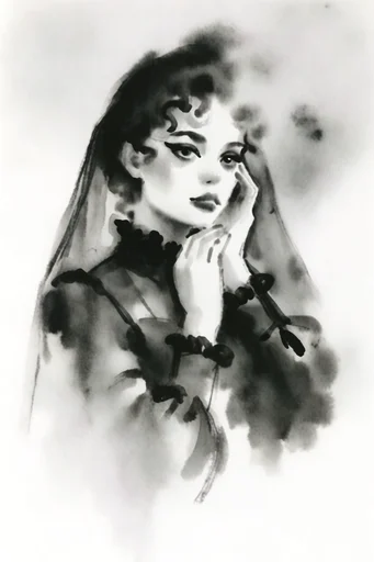 Ethereal Monochrome Minimalism style reference image — soft-focus gradients