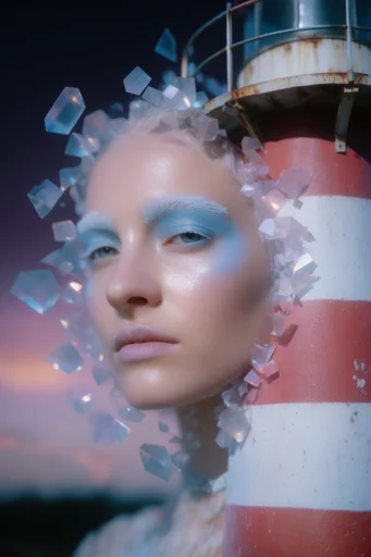 Hyper-Tactile Surrealist Beauty style reference image — glossy wet-look finish