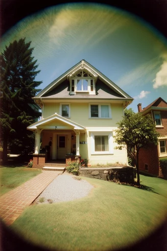Distorted Urban Nostalgia style AI image example 4