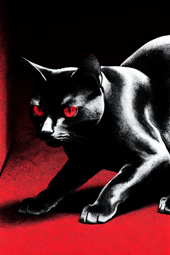 Crimson Noir Graphic style reference image — minimalist composition