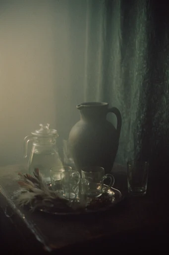Cinematic Hazy Melancholy style reference image — muted desaturated palette