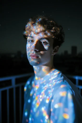 Prismatic Ethereal Glamour style reference image — vibrant light projection