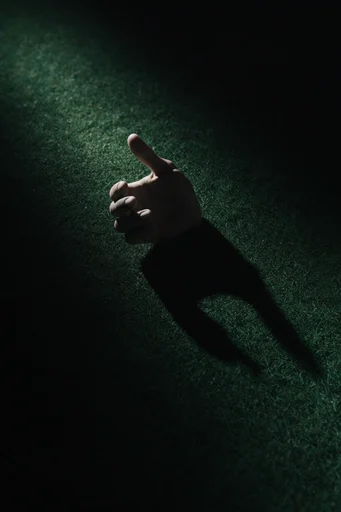Cinematic Emerald Chiaroscuro style reference image — dramatic long shadows