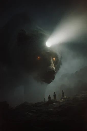 Monolithic Cinematic Noir style AI image example 3