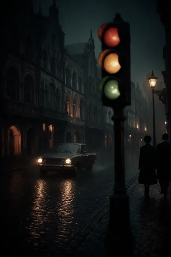 Atmospheric Nocturnal Gothic style reference image — desaturated color palette