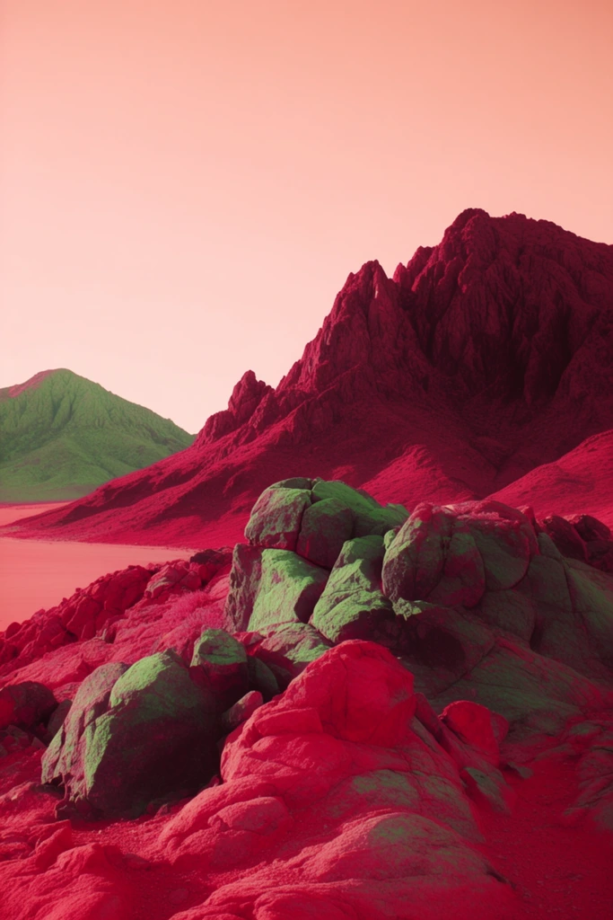 Surreal Infrared Minimalist style AI image example 2