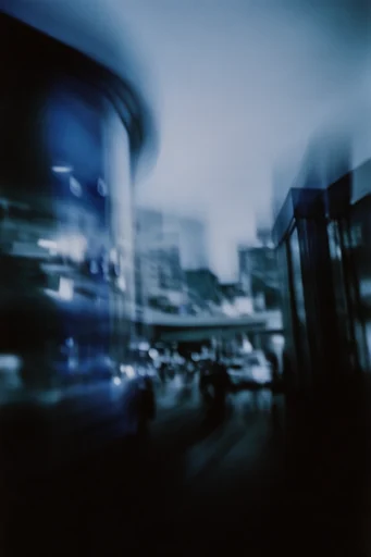 Ethereal Cyan Blur style reference image — motion blur