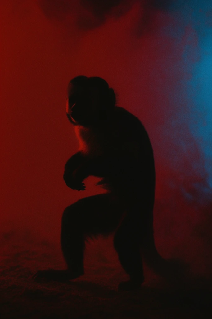 Cinematic Crimson Silhouette style AI image example 3