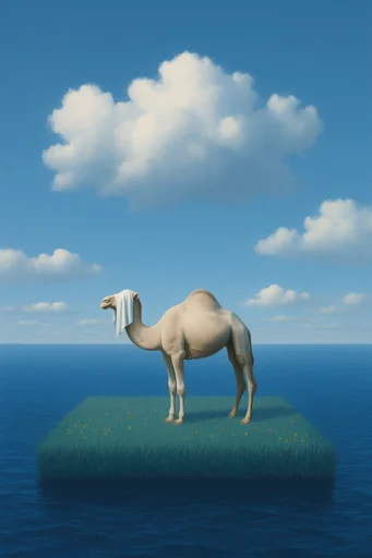 Surreal Celestial Dreamscapes style reference image — levitating objects