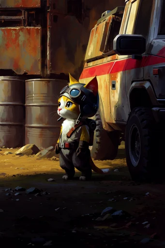 Painterly Heroic Chiaroscuro style reference image — textured industrial elements