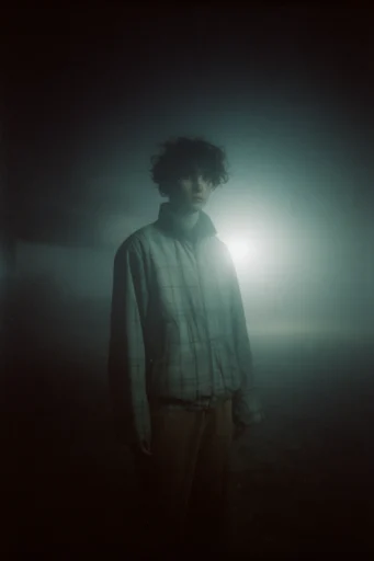 Cinematic Liminal Fog style reference image — diffused glowing light