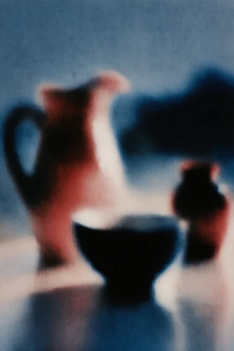 Ethereal Grain Aura style reference image — heavy analog grain