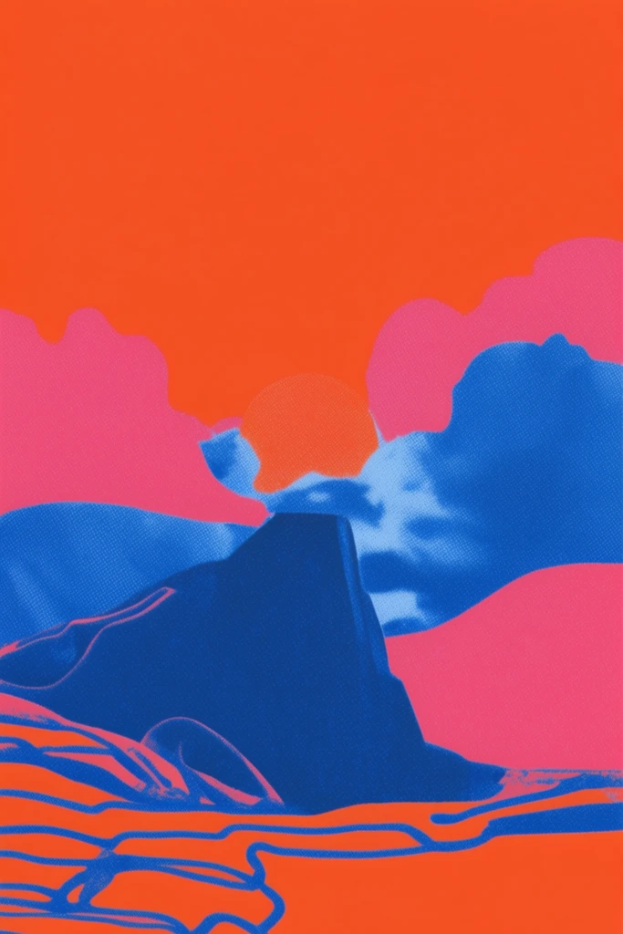 Graphic Halftone Pop style AI image example 2