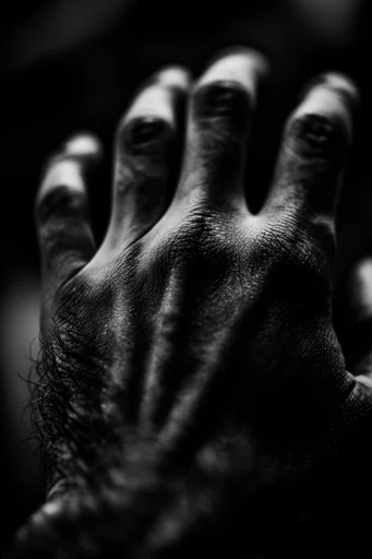 Cinematic Chiaroscuro Portraits style reference image — extreme close-up portrait