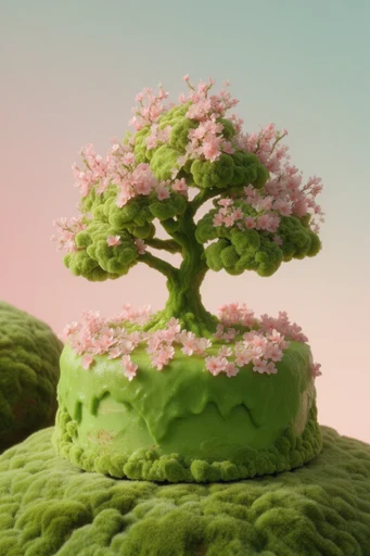 Plush Surreal Liminality style reference image — hyper-clean composition