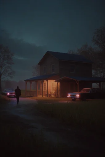 Cinematic Twilight Noir style AI image example 4