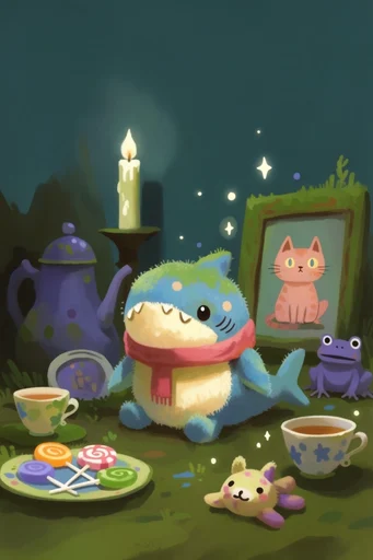 Whimsical Folklore Illustration style reference image — whimsical digital illustration