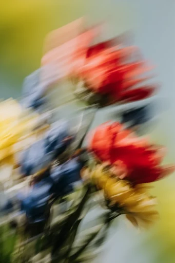 Kinetic Velocity Abstraction style reference image — vibrant primary colors