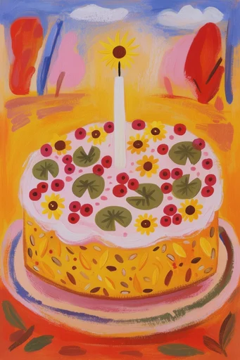 Vibrant Naive Collage style reference image — tactile brushwork