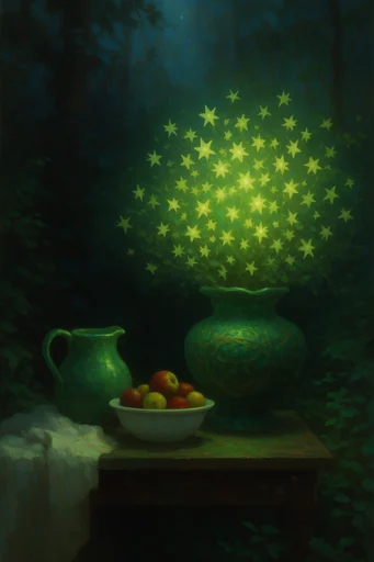 Ethereal Nocturnal Luminescence style reference image — nocturnal atmosphere