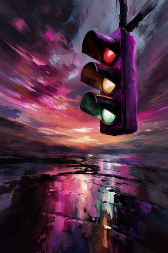 Luminous Neon Impressionism style reference image — neon saturated palette
